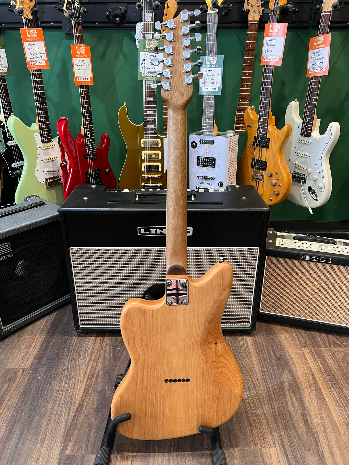 J Davey Custom 12 String Jazzmaster Natural (Pre-Owned) - Music Vault