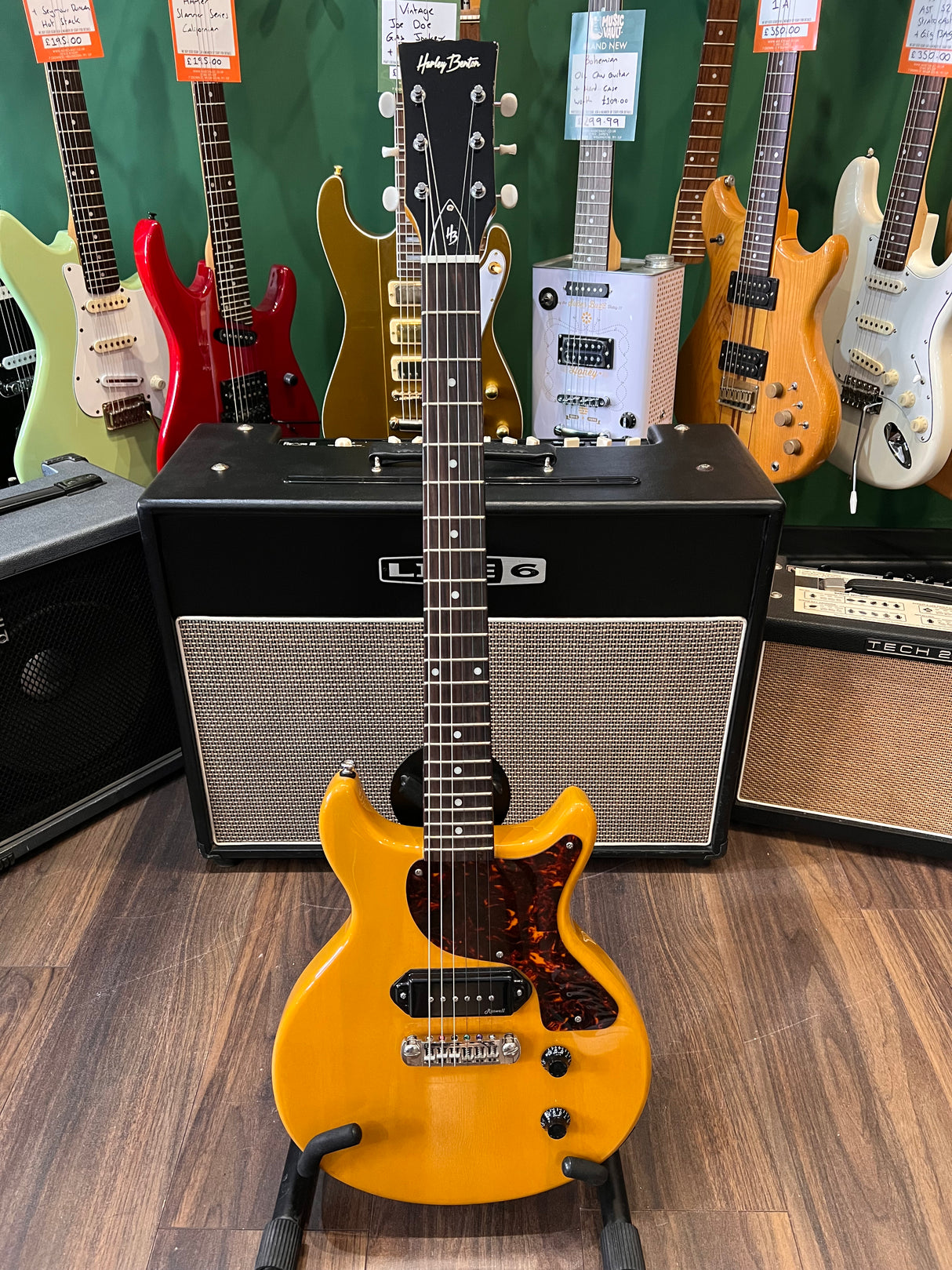 Harley Benton DC Junior FAT TV Yellow (Pre-Owned) - Music Vault