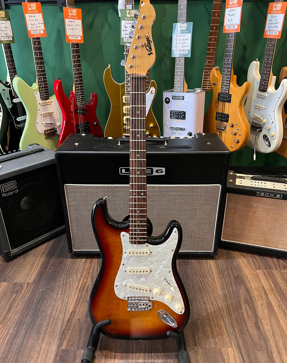 Vintage V6 Stratocaster Sunburst (Pre-Owned) - Music Vault
