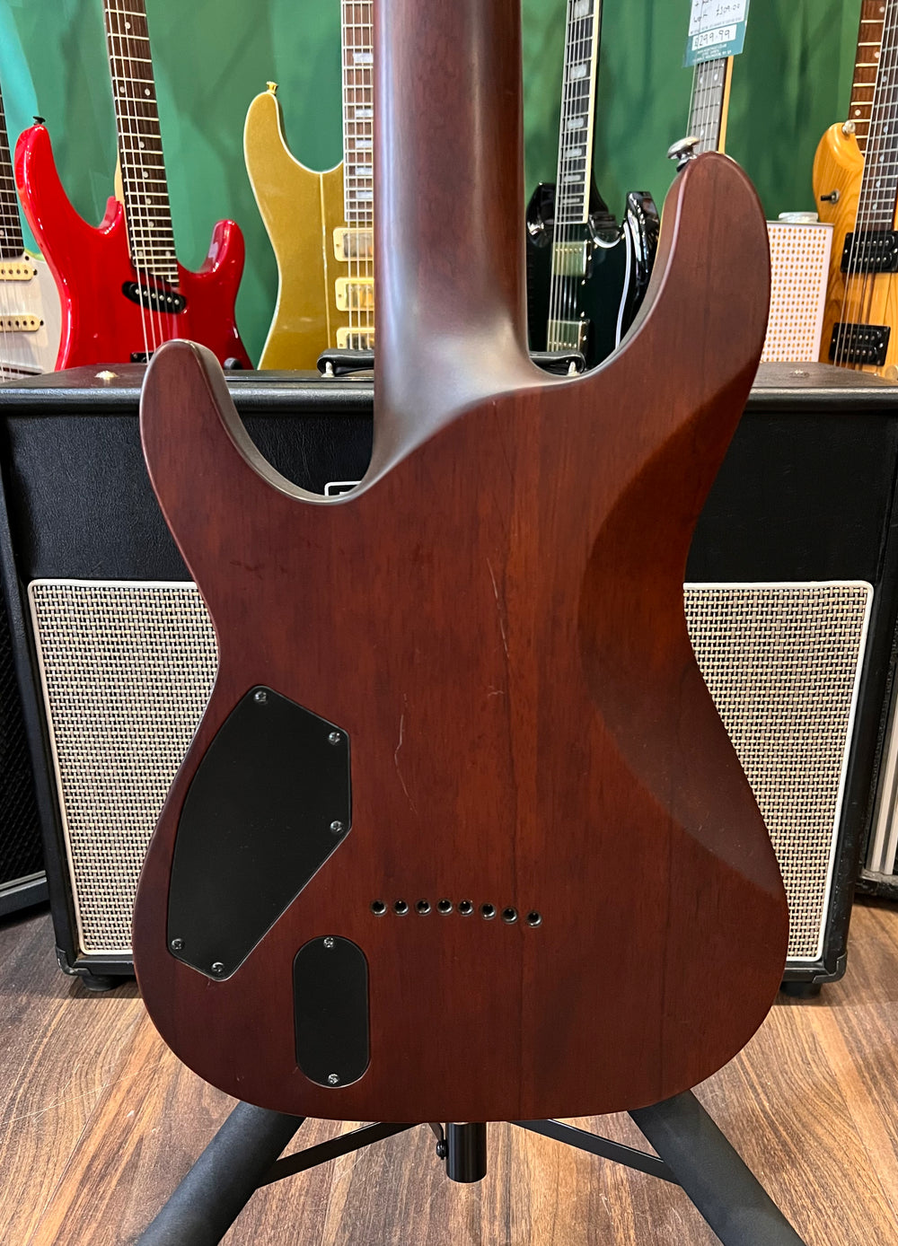 Schecter Blackjack ATX8 C-8 Walnut Satin (Pre-Owned) - Music Vault