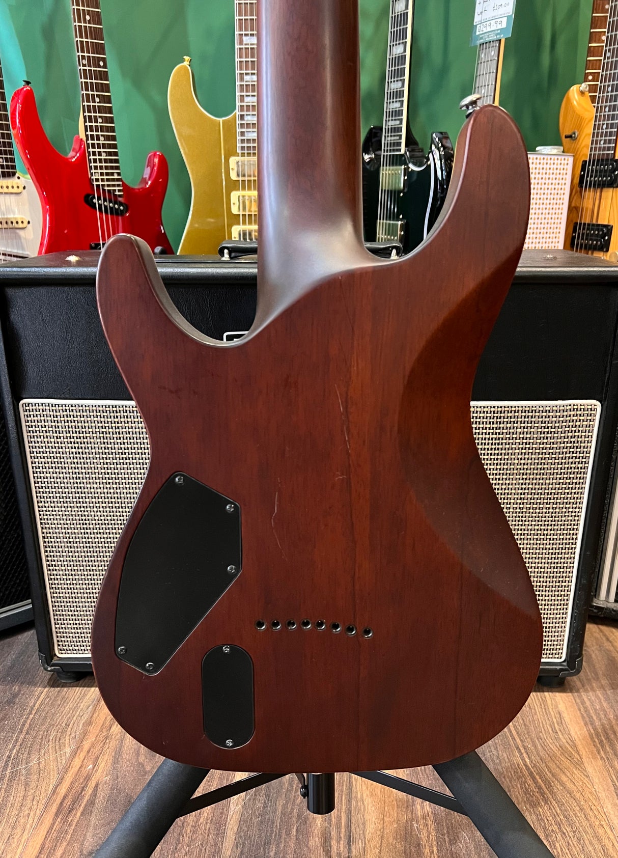 Schecter Blackjack ATX8 C-8 Walnut Satin (Pre-Owned) - Music Vault