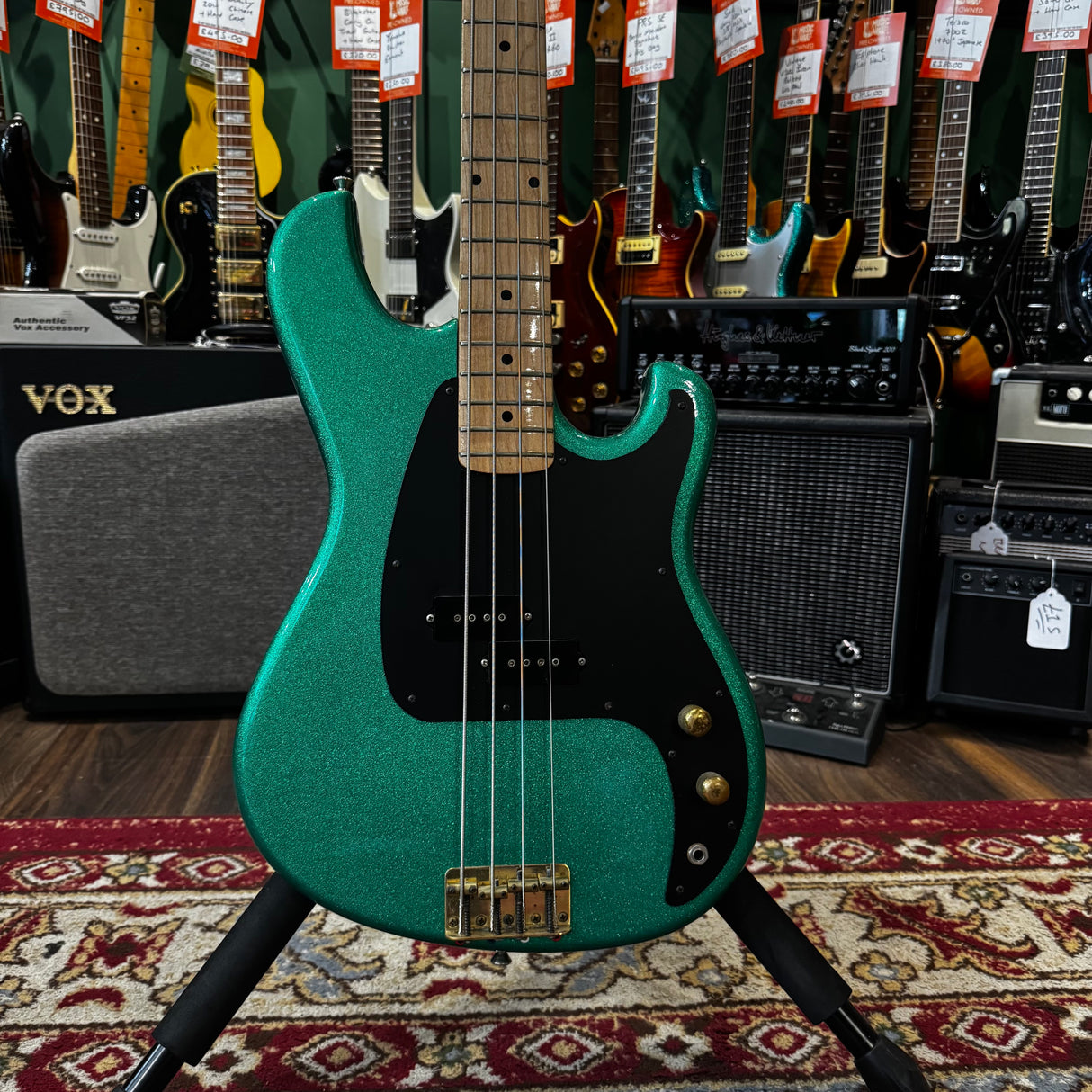 Jarock/Ibanez Blazer Electric Bass Guitar Green Sparkle (Pre-Owned)
