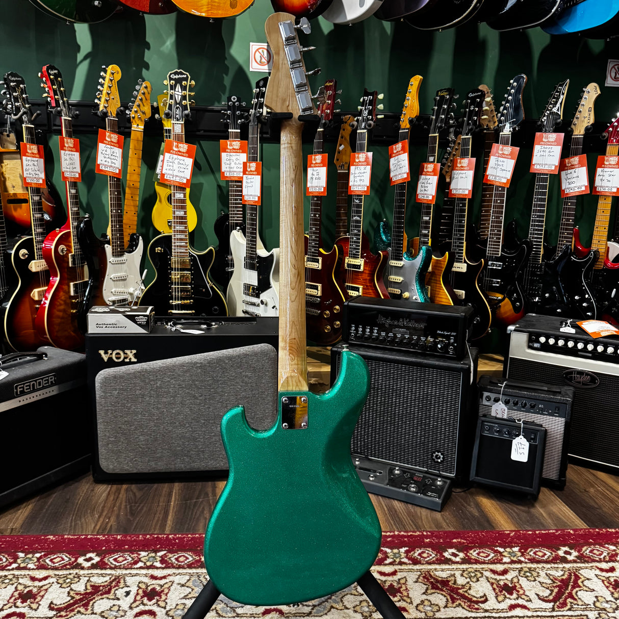 Jarock/Ibanez Blazer Electric Bass Guitar Green Sparkle (Pre-Owned)