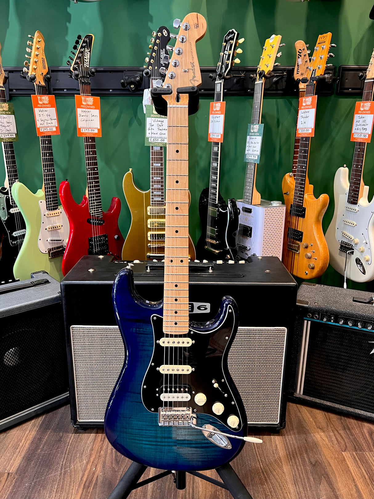 Fender Limited Edition Player Stratocaster HSS Plus Top Blue Burst (Pre-Owned) - Music Vault