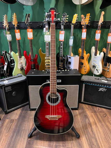 Aria AMB-50B Electro Acoustic Bass Red (Pre-Owned) - Music Vault