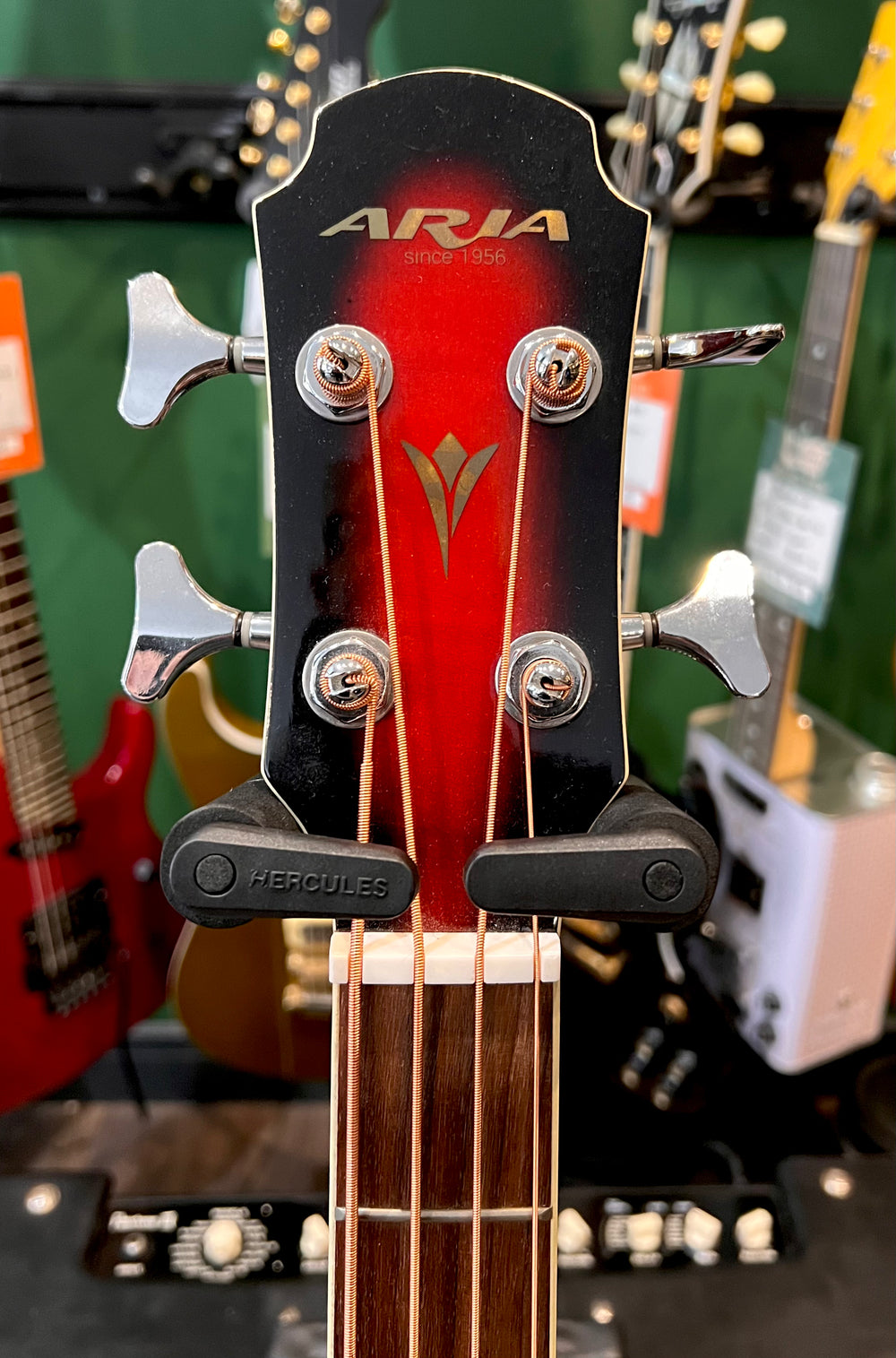 Aria AMB-50B Electro Acoustic Bass Red (Pre-Owned) - Music Vault