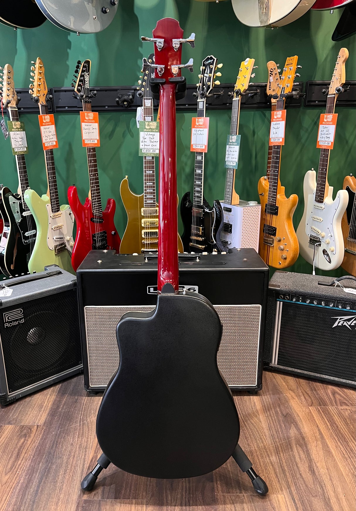 Aria AMB-50B Electro Acoustic Bass Red (Pre-Owned) - Music Vault