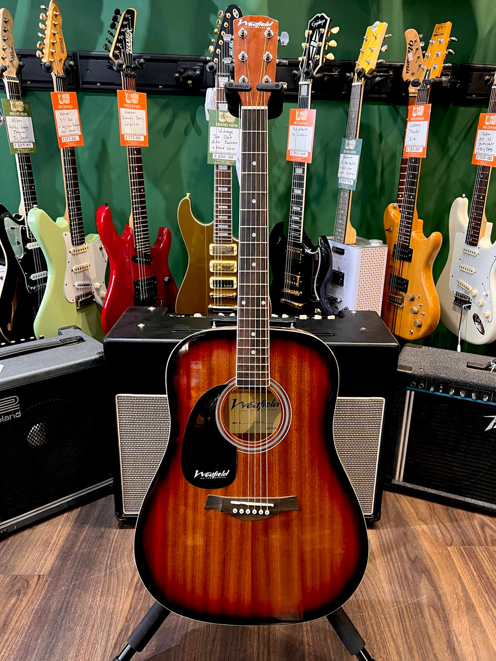 Westfield B200L Dreadnought Acoustic Sunburst Left Handed (Pre-Owned) - Music Vault