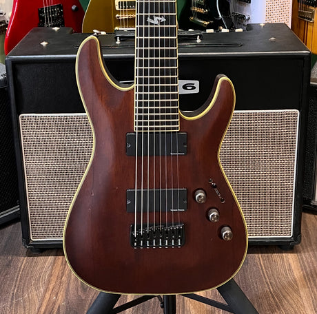 Schecter Blackjack ATX8 C-8 Walnut Satin (Pre-Owned) - Music Vault