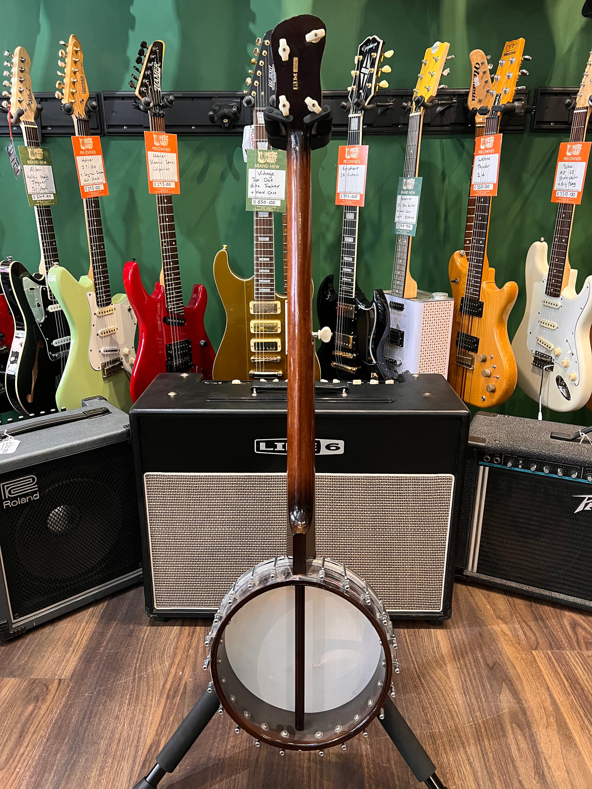 John Grey Long Neck 5 String Banjo (Pre-Owned) - Music Vault