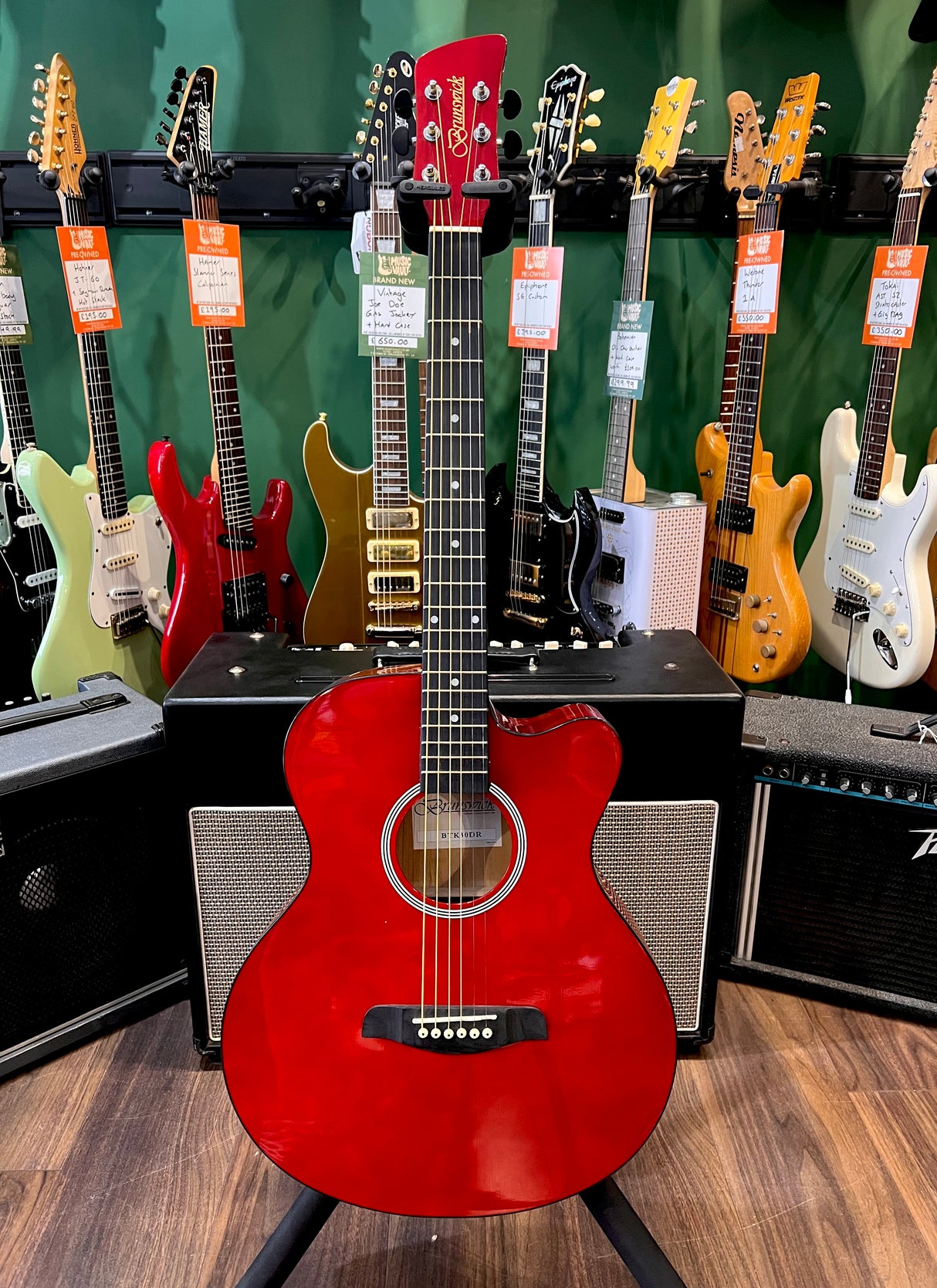 Brunswick BTK30DR Electro Acoustic Red (Pre-Owned) - Music Vault