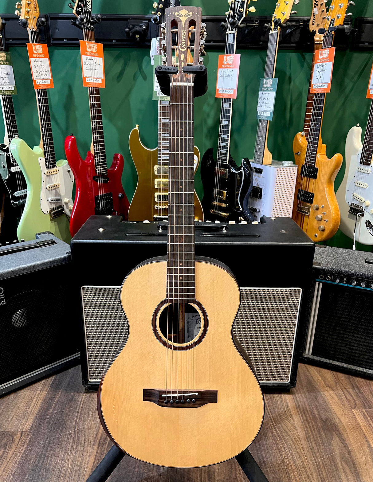 Crafter Mino Macassar Electro Acoustic Natural (Pre-Owned) - Music Vault