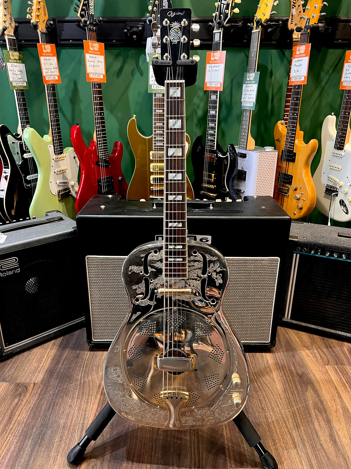 Ozark 3515BTE Thinline Electric Resonator Guitar (Pre-Owned) - Music Vault