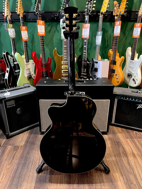 Faith Eclipse Jupiter Jumbo Electro Acoustic Black (Pre-Owned) - Music Vault