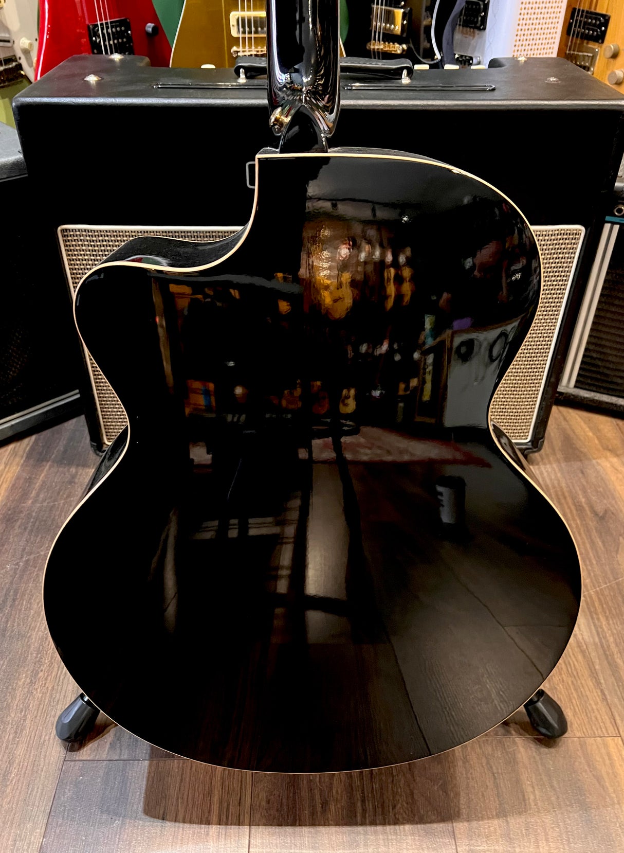 Faith Eclipse Jupiter Jumbo Electro Acoustic Black (Pre-Owned) - Music Vault