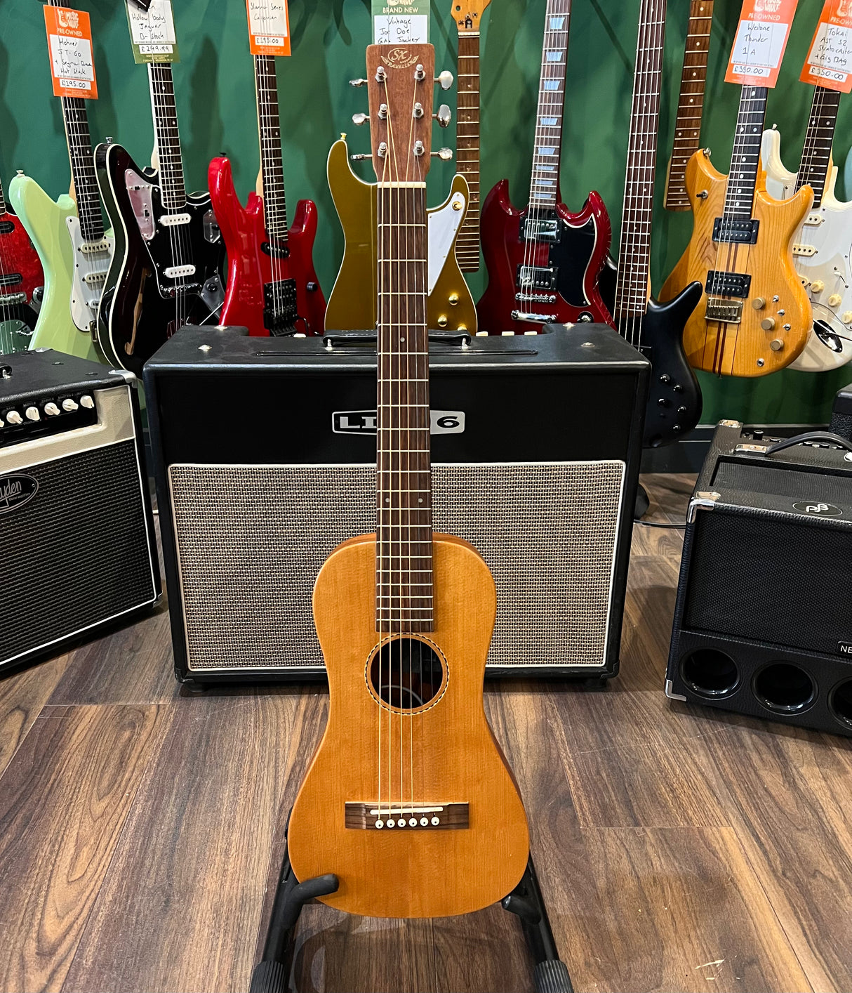 SX TG1 Travel Acoustic Guitar + Fishman Sonitone (Pre-Owned)