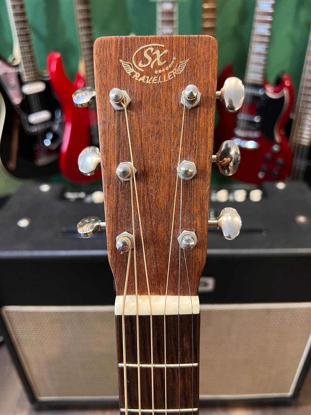 SX TG1 Travel Acoustic Guitar + Fishman Sonitone (Pre-Owned)