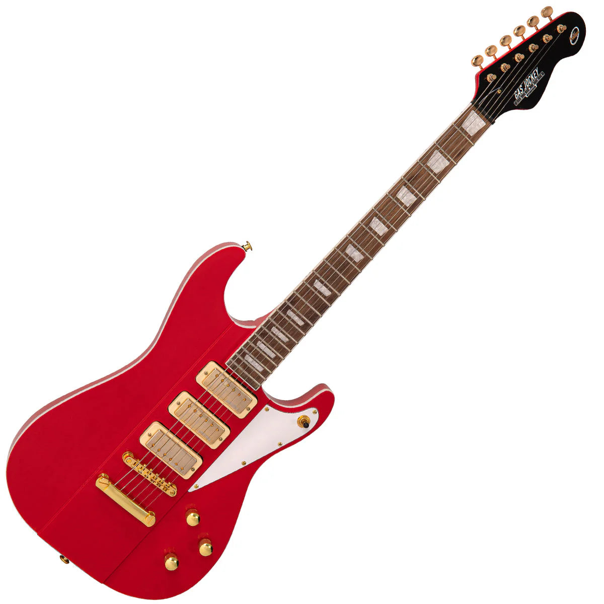 Joe Doe By Vintage Gas Jockey Electric Guitar Pump Red + Hard Case