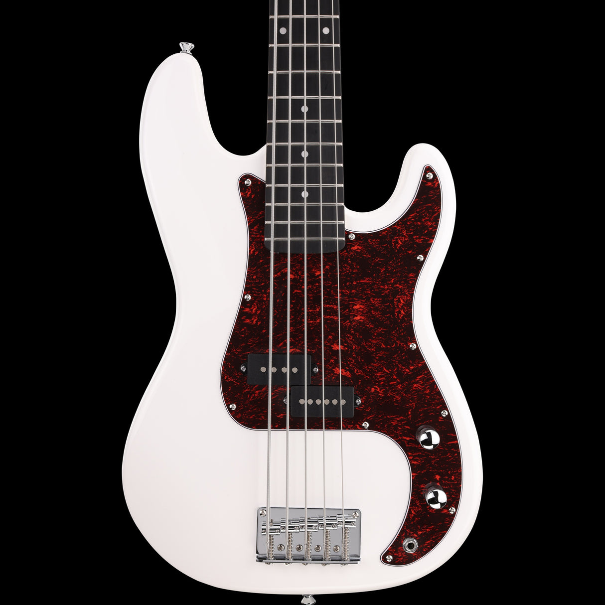 Arrow Guitars Session 5 String Precision Bass Guitar Snow White
