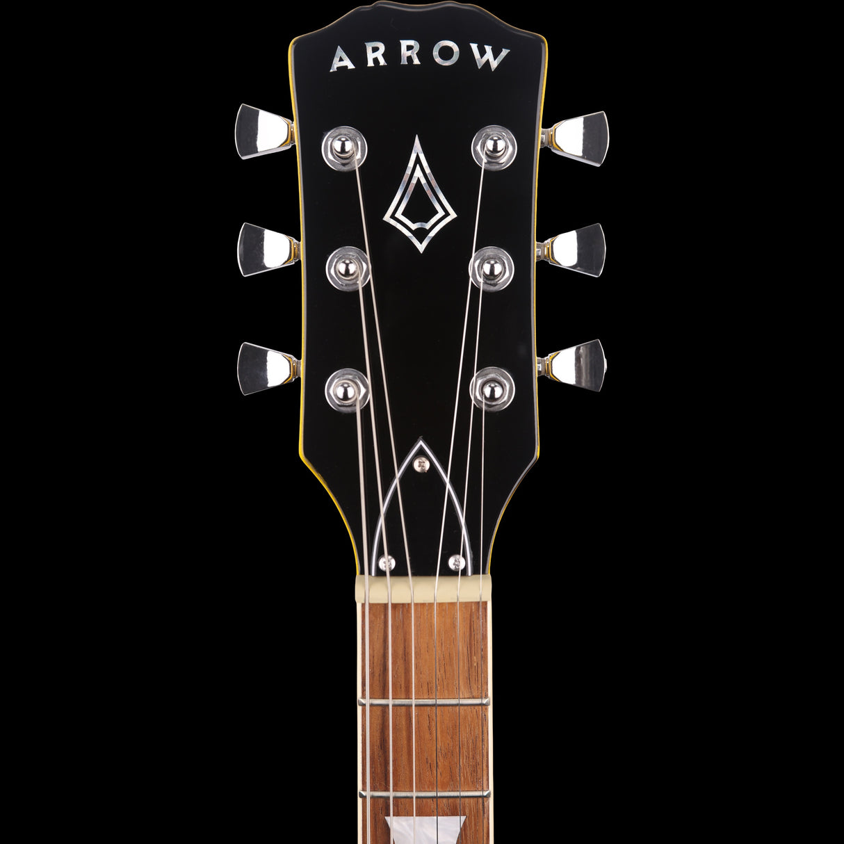 Arrow Guitars Twincut Double Cutaway Electric Guitar Banana Custard Yellow