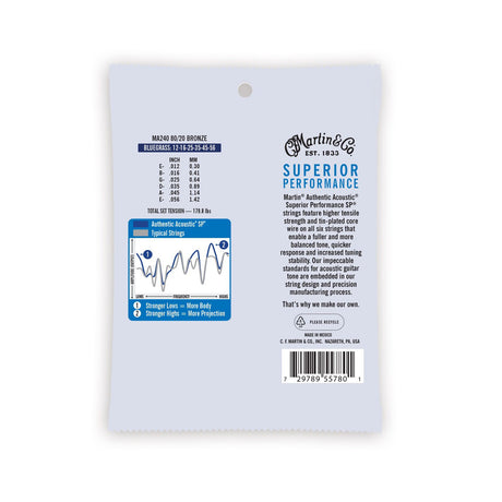 Martin Authentic Acoustic SP 80/20 Bronze Acoustic Guitar Strings Bluegrass - Music Vault