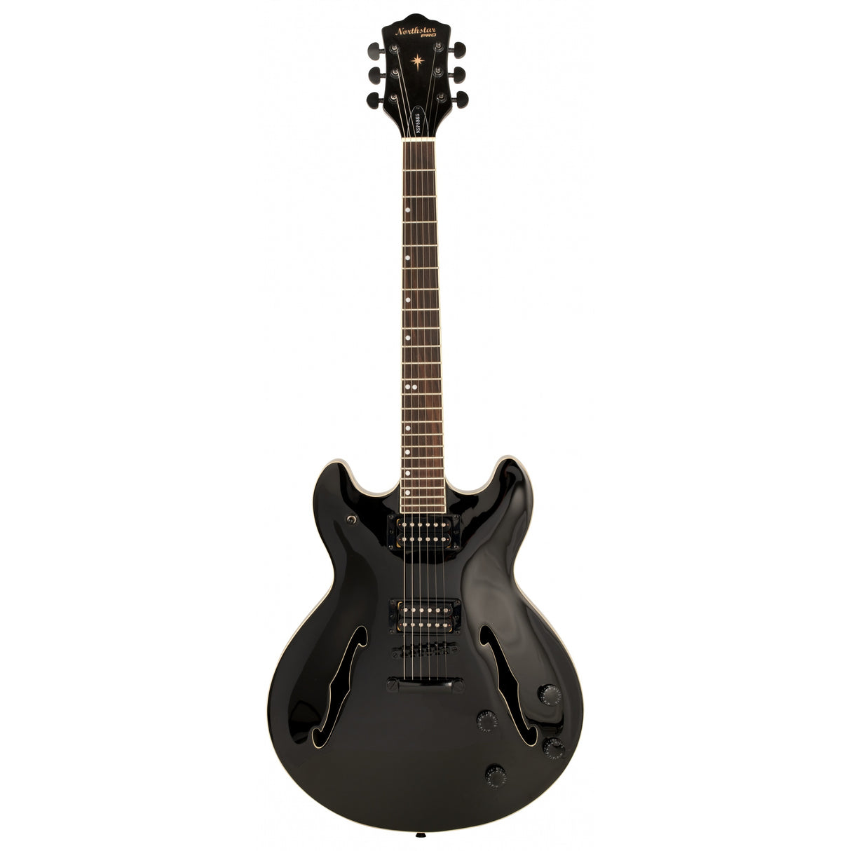 Northstar Pro NSP5BKG Semi Hollowbody Electric Guitar Black Gloss