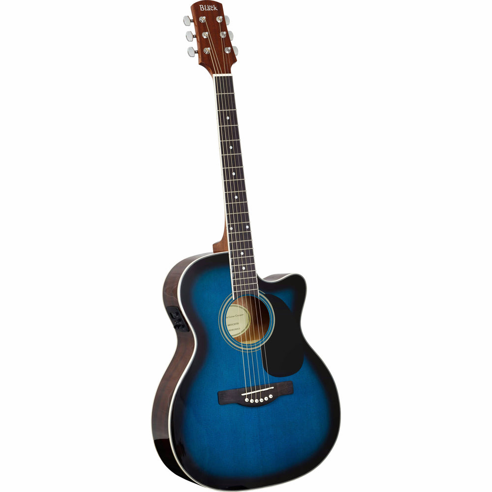 Adam Black O-2CE Electro Acoustic Guitar Trans Blue Burst - Music Vault
