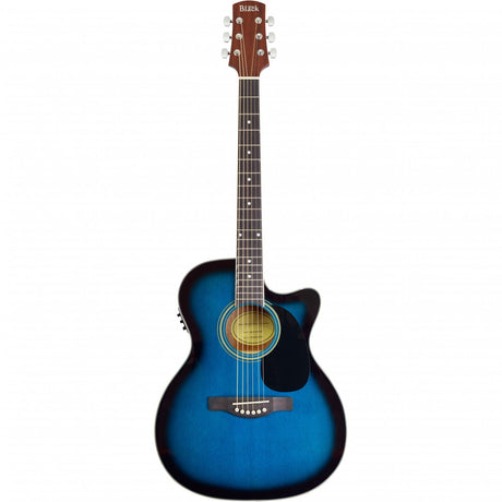 Adam Black O-2CE Electro Acoustic Guitar Trans Blue Burst - Music Vault