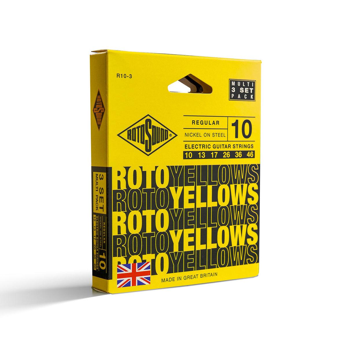 Rotosound Roto Yellows Electric Guitar Strings Triple Pack R10-3 (10-46)