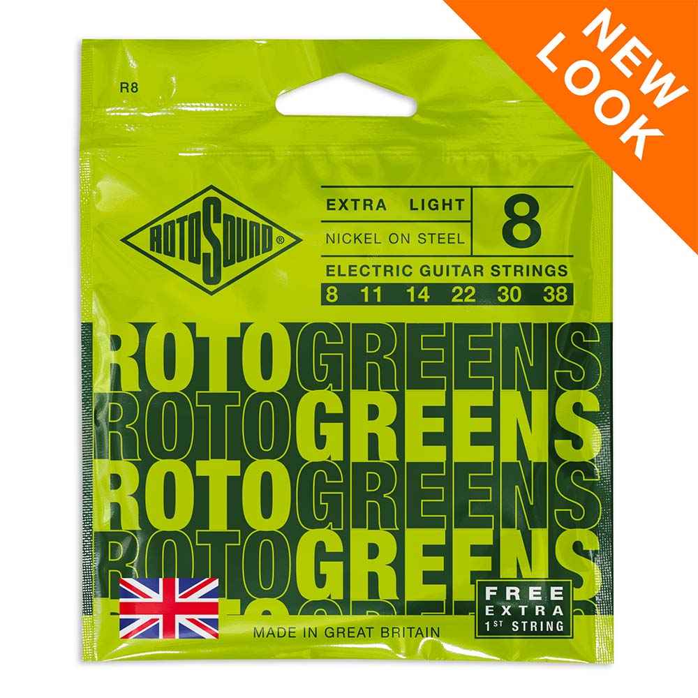Rotosound Roto Greens Electric Guitar Strings R8 (3-38)