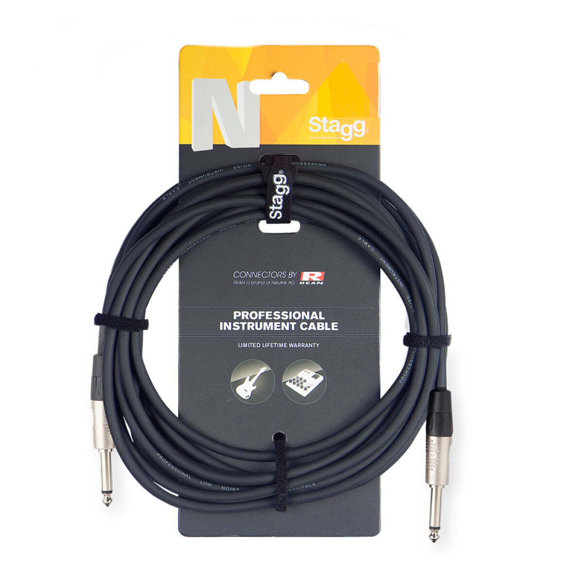 Stagg N-Series Instrument Cable, Straight to Straight