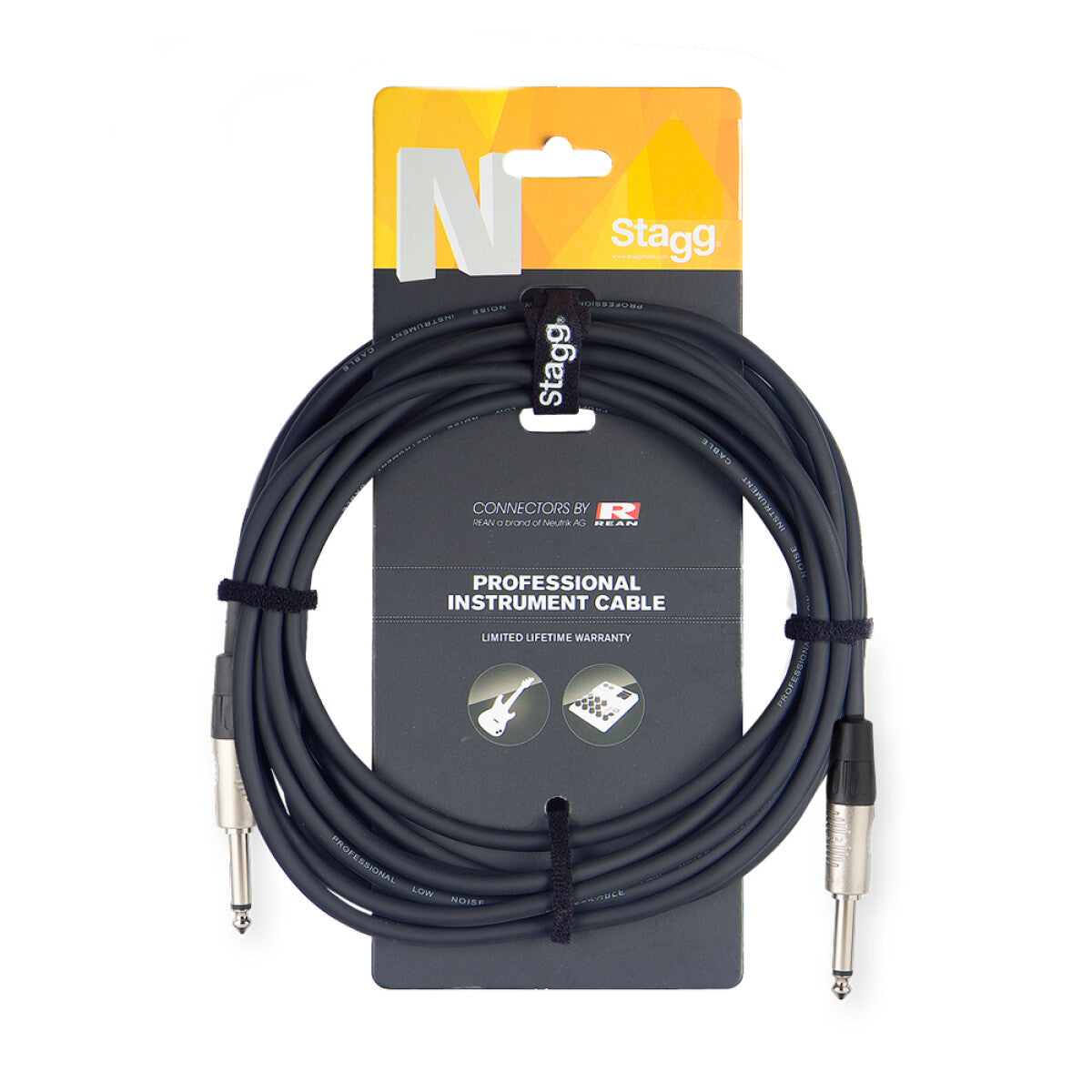 Stagg N-Series Instrument Cable, Straight to Straight