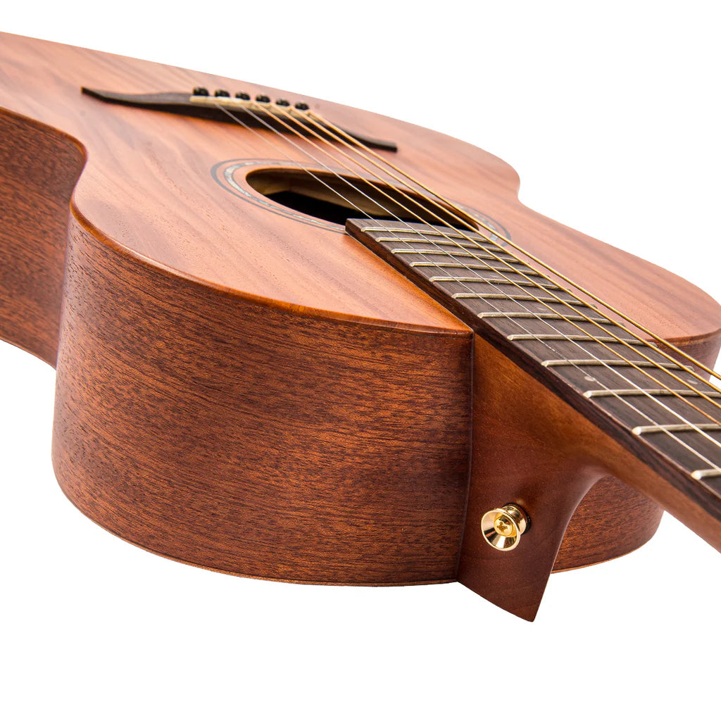 Vintage VE800MH Mahogany Series Parlour Electro Acoustic Guitar - Music Vault