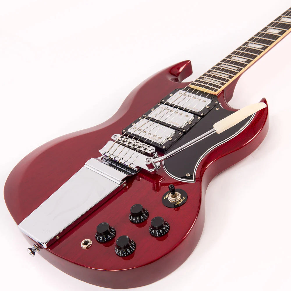 Vintage Reissued Series VS63V With Vintage Style Vibrato Cherry Red - Music Vault