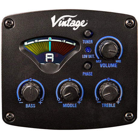 Vintage VE800MH Mahogany Series Parlour Electro Acoustic Guitar - Music Vault