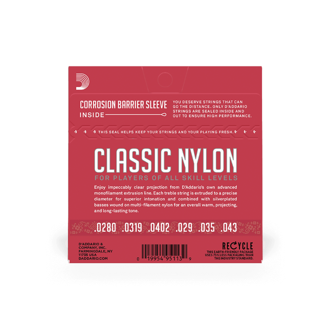 D'Addario Student Classical Acoustic Guitar Strings Normal Tension EJ27N - Music Vault