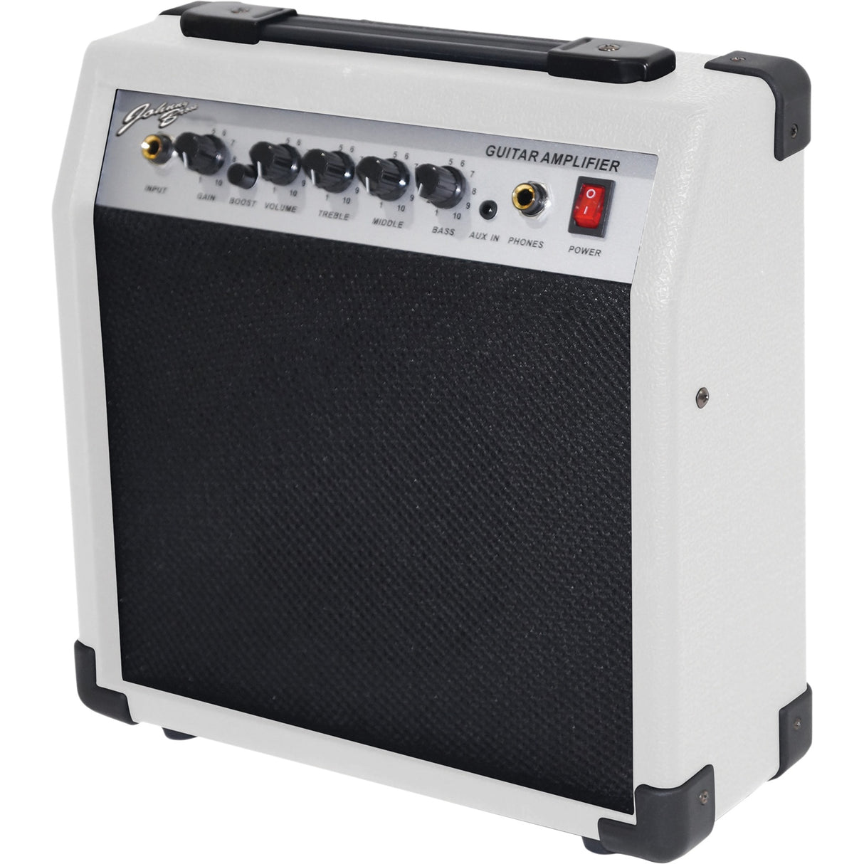 Johnny Brook Electric Guitar, Amplifier & Accessory Starter Pack White