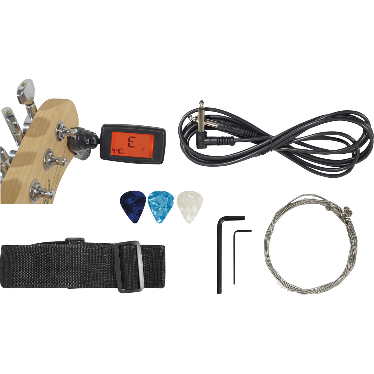 Johnny Brook Electric Guitar, Amplifier & Accessory Starter Pack Red