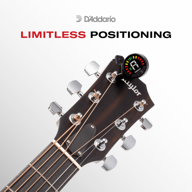 D'Addario Nexxus 360 Rechargeable Chromatic Guitar Headstock Tuner