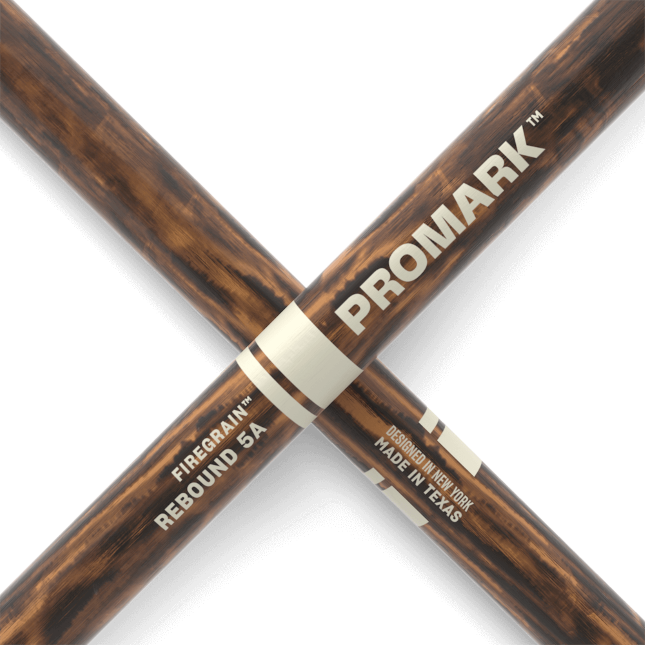 Promark Rebound 5A FireGrain Hickory Drumsticks Acorn Wood Tip