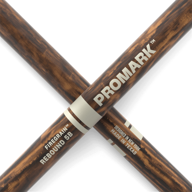 Promark Rebound 5B FireGrain Hickory Drumsticks Acorn Wood Tip