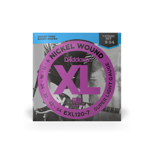 D'Addario XL 7-String Super Light Electric Guitar Strings EXL1120-7