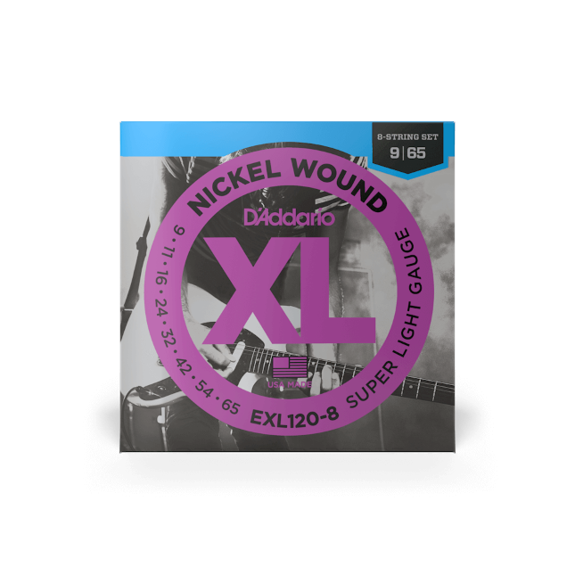 D'Addario XL 8-String Super Light Electric Guitar Strings EXL1120-8