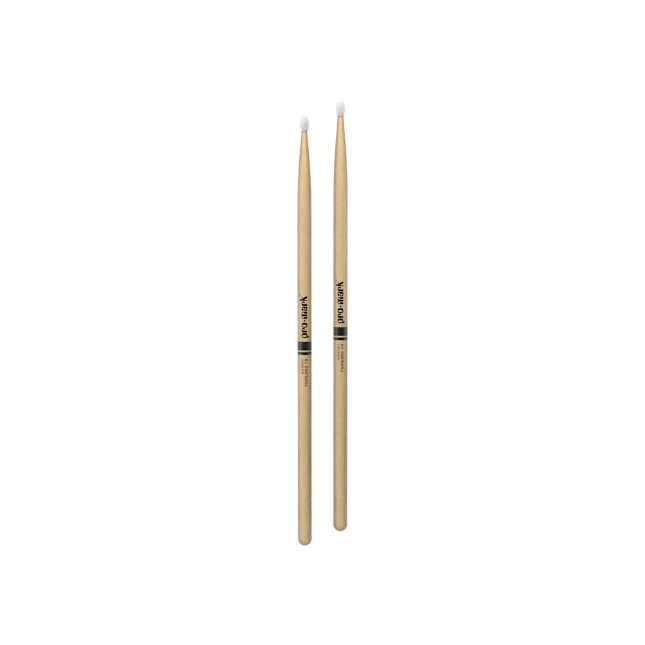 Promark Classic Forward 7A Hickory Drumsticks Oval Nylon Tip