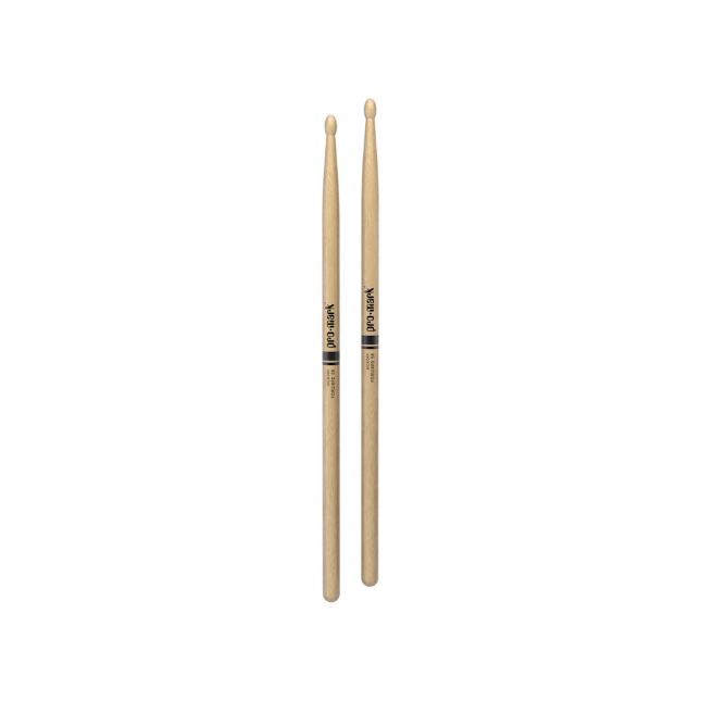 Promark Classic Forward 5B Hickory Drumsticks Oval Wood Tip