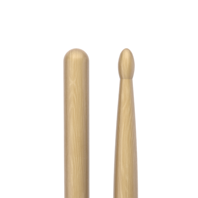 Promark Classic Forward 7A Hickory Drumsticks Oval Wood Tip