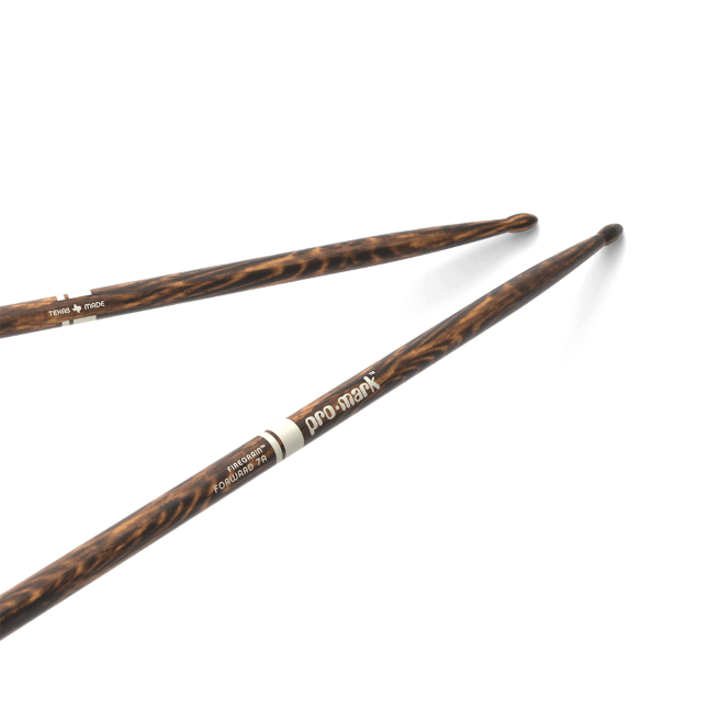 Promark Classic Forward 7A FireGrain Hickory Drumsticks Oval Wood Tip