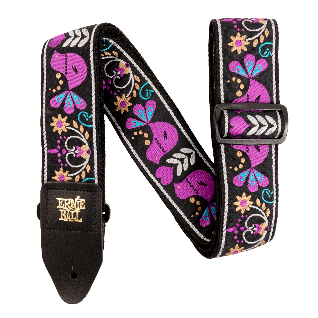Ernie Ball Jacquard Guitar Strap Purple Bird Lupin