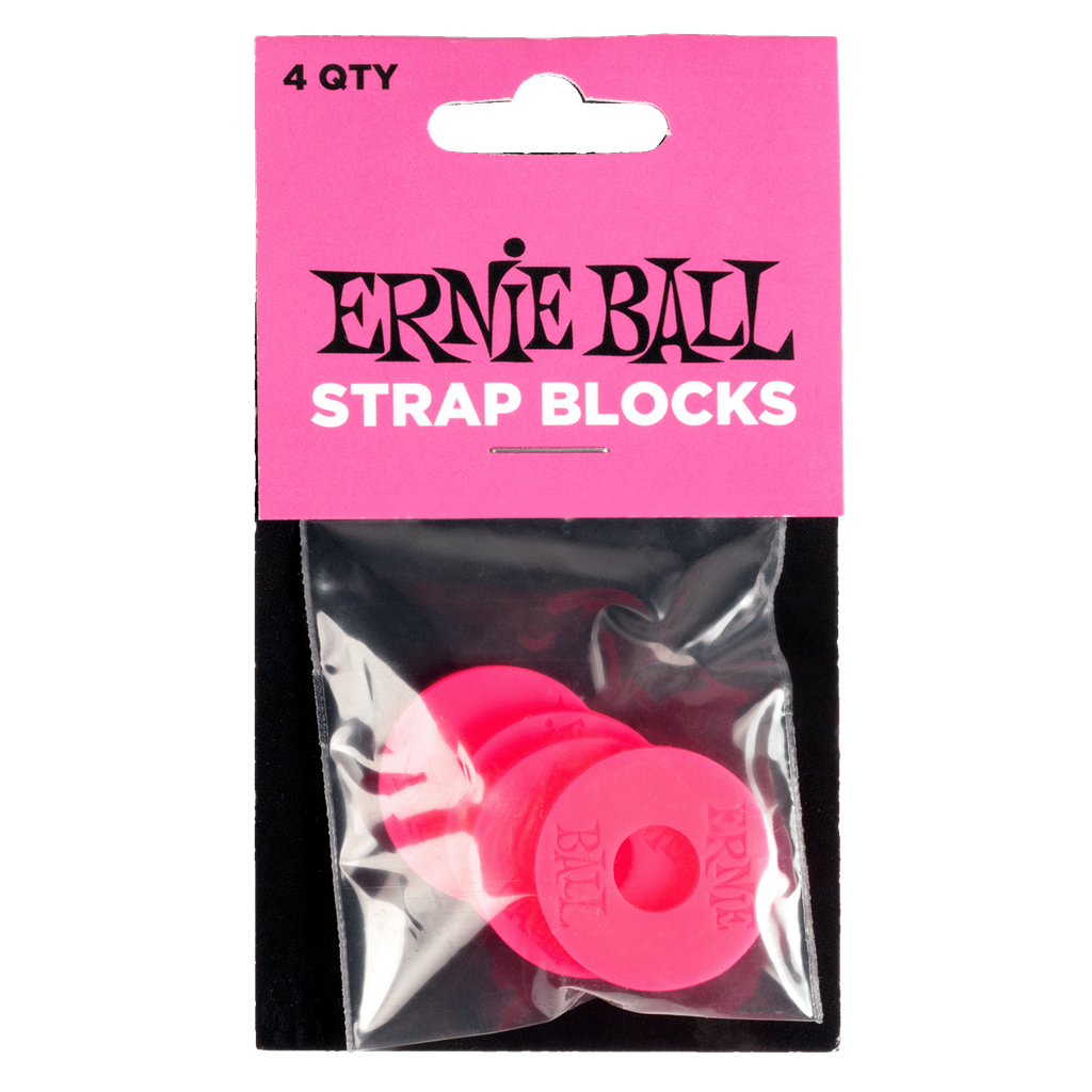 Ernie Ball Strap Blocks 4 Pack Pink