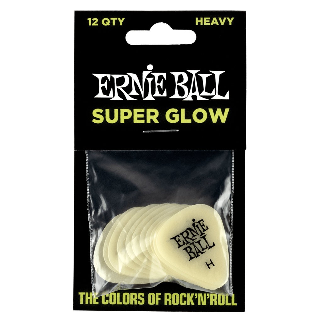 Ernie Ball Super Glow Guitar Picks 12 Pack Heavy .94mm